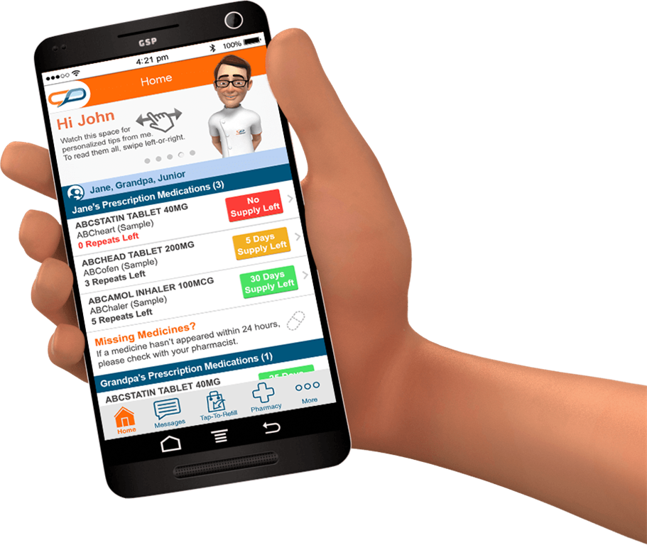 MedAdvisor Phone Screen example closeup