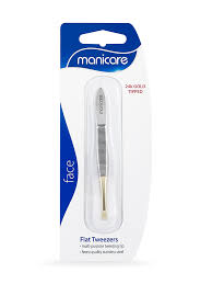 Manicare 36400 Flat Tweezers Gold Tipped