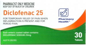 Pharmacy Health  Diclofenac 25mg 30 Tablets