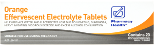 Pharmacy Health Effervescent Electrolyte Orange 20 Tablets