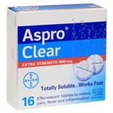 Aspro Clear Extra Strength 16 Tablets
