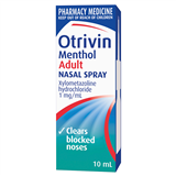 Otrivin Adult Metered Dose Nasal Spray Menthol 10ml