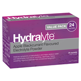 Hydralyte Apple Blackcurrant Powder 24 Sachets