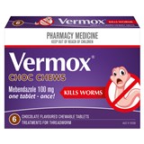 Vermox Choc Chews 6 Tablets