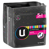 U Kotex Ultrathins Super Wings 12 Pack