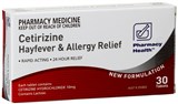 Pharmacy Health Cetirizine 10mg 30 Tablets