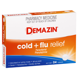 Demazin PE Multi Action Cold  Flu 24 Tablets