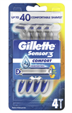 Gillette Sensor 3 Comfort 4 Disposable Razors