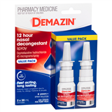 Demazin 12 Hour Nasal Decongestant Spray Value Pack 2 X 20ml
