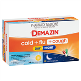 Demazin Cold  Flu  Cough Day  Night 48 Capsules