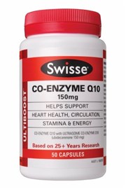 Swisse Ultiboost Co Enzyme Q10 150mg 50 Capsules