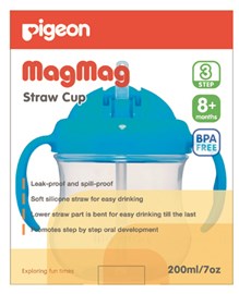 Pigeon Mag Mag Straw Cup (Skyblue)