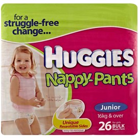 Huggies Nappy - Pants Junior Girl 26 Pack