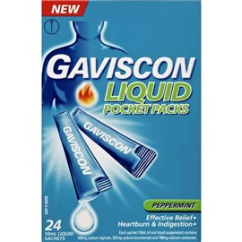 Gaviscon Liquid Peppermint 10ml 24 Sachets