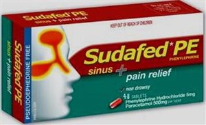 Sudafed PE Sinus & Pain Relief 48 Tablets