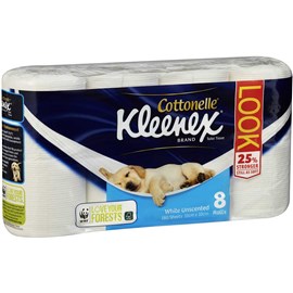 Kleenex Cottonelle Unscented Toilet 8 Rolls