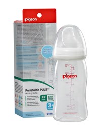 Pigeon Peristaltic Plus Bottle with Peristaltic Plus Nipple 240ml
