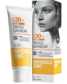 Invisible Zinc Tinted Daywear SPF30+ UVA – UVB Medium 50g