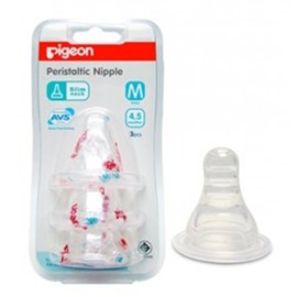 Pigeon Peristaltic Plus Slim Neck Teat M Size 2 Piece