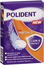 Polident Partials Cleansing 30 Tablets