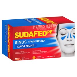Sudafed PE Sinus Day & Night Relief 48 Tablets