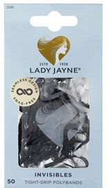 Lady Jane Black Snagless Elastomer Elastics 2268 50 Pack