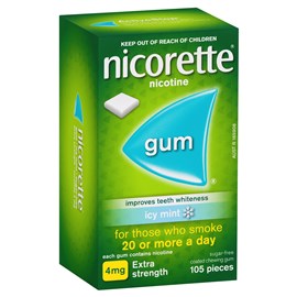 Nicorette Gum Icy Mint Extra Strength 4mg 105 Pieces