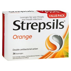 Strepsils Orange 36 Lozenges