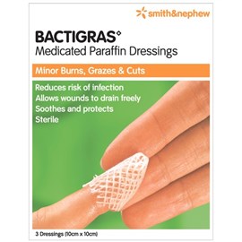Bactigras 10cmx10cm 3 Dressings