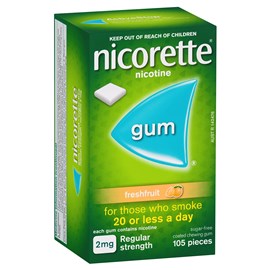 Nicorette Gum Freshfruit Regular Strength 2mg 105 Pieces