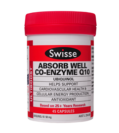 Swisse Ultiboost Absorb Well Co - Enzyme Q10 45 Capsules