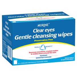 Murine Clear Eye 30 Wipes