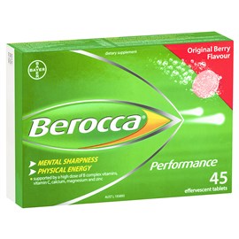 Berocca Energy Vitamin Original Berry Effervescent Tablets 45 pack