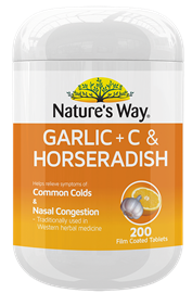 Nature's Way Garlic +C & Horseradish 200 Tablets