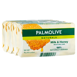 Palmolive Soap Milk & Honey 4 Pack
