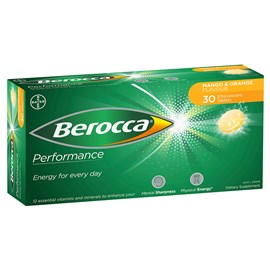Berocca Effervescent Performance Mango & Orange 30 Tablets