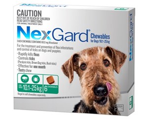 Nexgard Large Dog 10.1-25kg Green 6 Pack