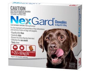 Nexgard Extra Large Dog 25.1-50kg Red 6 Pack