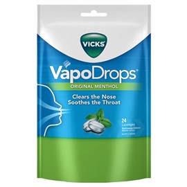 Vicks VapoDrops Original Menthol Lozenges 24 Pack