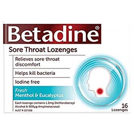 Betadine Lozenges Menthol & Eucalyptus 16