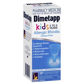Dimetapp Kids 2-5 Allergic Rhinitis Colour Free 200 ml