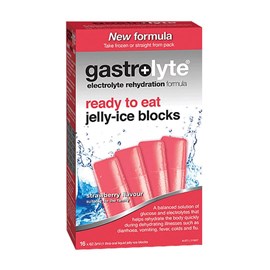 Gastrolyte Jelly Ice Blocks Strawberry 16 Packs