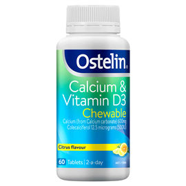 Ostelin Chewable Vitamin D & Calcium 60 Tablets