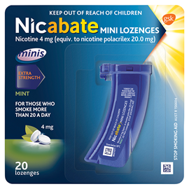 Nicabate Mini 4mg 20 Lozenges