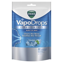 Vicks VapoDrops Liquicentres Burst of Mint Lozenges 22 Pack