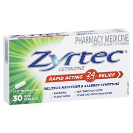 Zyrtec 10mg 30 Tablets