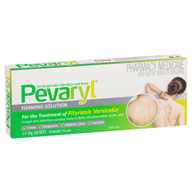 Pevaryl Foaming Solution 1% 10g x 3 sachets