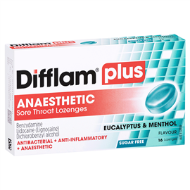 Difflam Lozenges AAA Menthol & Eucalyptus 16