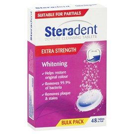 Steradent Extra Strength Whitening 48 Tablets