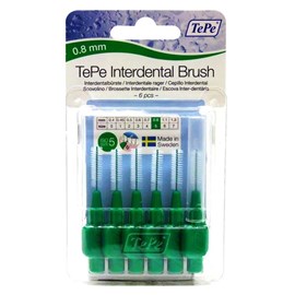 Tepe Interdental Brush 0.8mm (Green) 6 pack